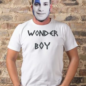 Black Wonderboy Font Logo t-shirts