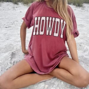 Comfort Colors Howdy Shirt Coconut Girl Clothes Western Oversized Aesthetic Tee