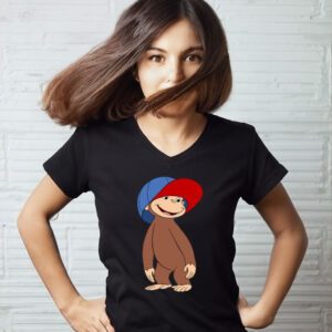 Graphic Big Cap Curious George Tee Shirt