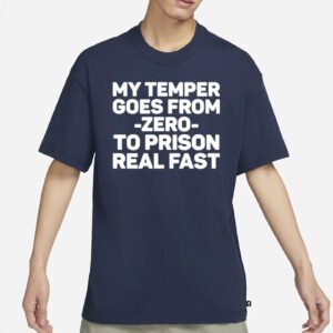 Love to bang women’s cropmy temper goes from zero to prison real fast t-shirt