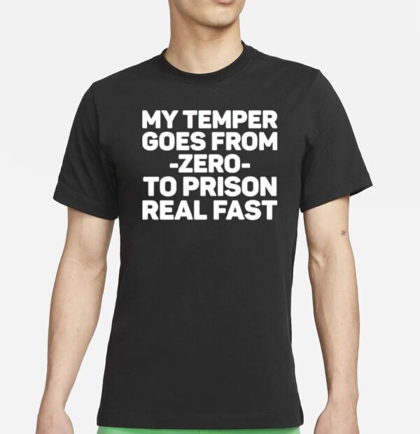 Love to bang women’s cropmy temper goes from zero to prison real fast t-shirts