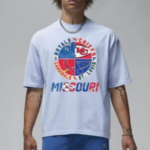 Missouri Kansas City Chiefs Royals St Louis Cardinals And Blue 2023 T-Shirts