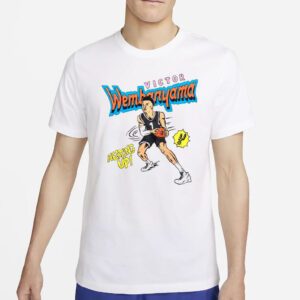 Victor Wembanyama heating up Comic Book shirt