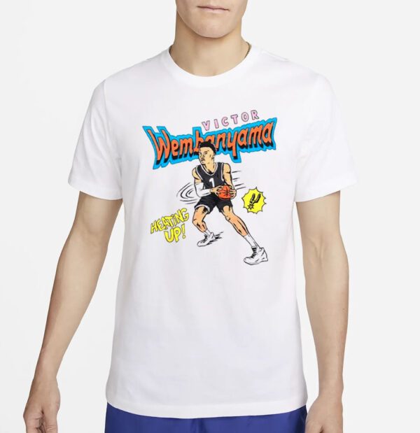 Victor Wembanyama heating up Comic Book shirt