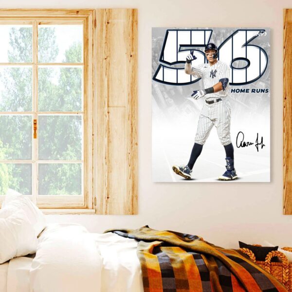 New York Yankees Aaron Judge Home Runs 2022 Poster - Wiseabe Apparels - Image 2