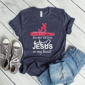 Alabama Crimson Tide In My Veins Jesus In My Heart 2023 Shirt