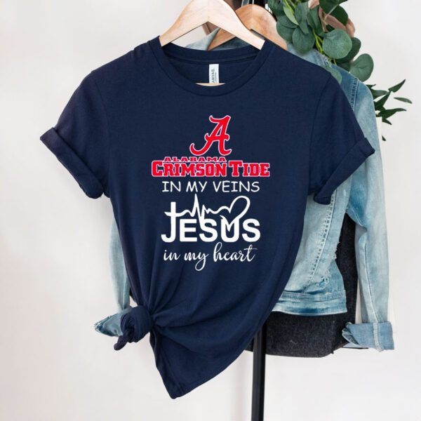 Alabama Crimson Tide In My Veins Jesus In My Heart 2023 Shirts