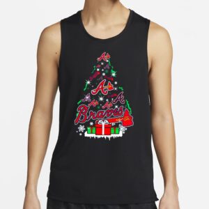 Atlanta Braves Santa Tree Christmas 2023 shirts