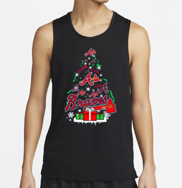 Atlanta Braves Santa Tree Christmas 2023 shirts