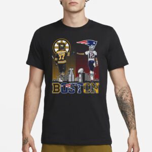 Boston Bruins Bergeron And New England Patriot Tom Brady Champions T-Shirt