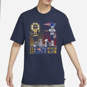 Boston Bruins Bergeron And New England Patriot Tom Brady Champions T-Shirts