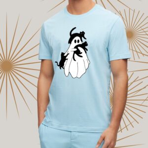 Halloween Ghost And Cat tShirts