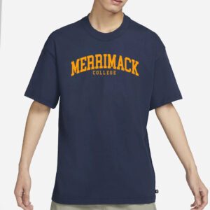 Merrimack College Font Curved shirt