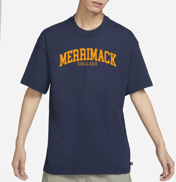 Merrimack College Font Curved shirt