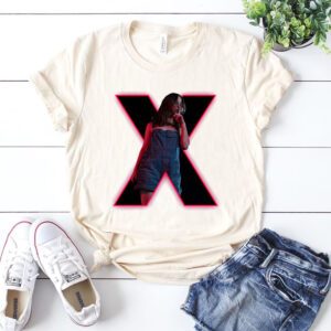 Mia Goth’s X 2022 Logo Movie Pearl shirt