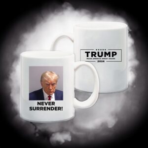 Never Surrender White Coffee Mugs