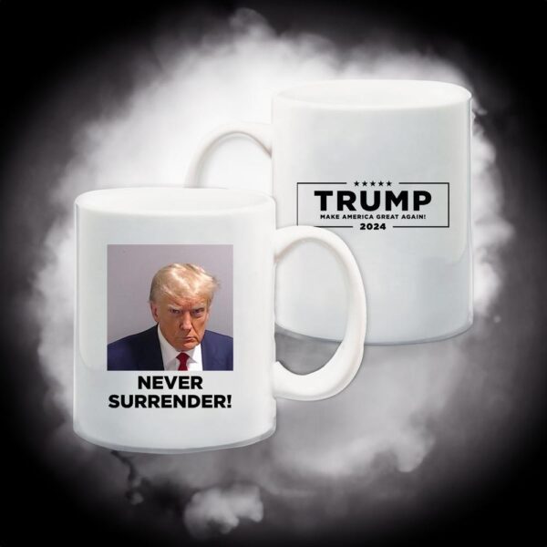 Never Surrender White Coffee Mugs