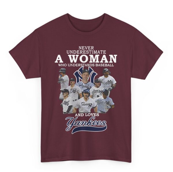 Never Underestimate A Woman Who Understands Baseball And Loves Yankees Shirt