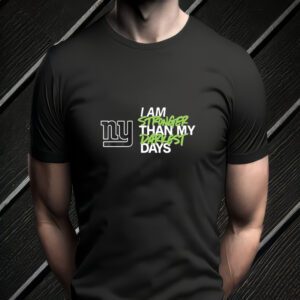 New York Giants I Am Stronger Than My Darkest Days T-ShirtS