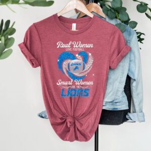 Real Women Love Football Smart Women Love Detroit Lions Heart Diamond 2023 Shirt