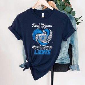 Real Women Love Football Smart Women Love Detroit Lions Heart Diamond 2023 Shirts