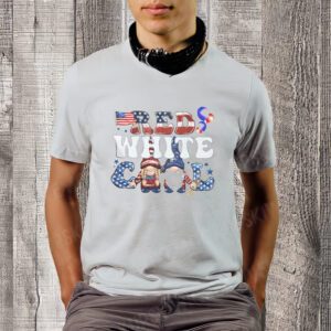 Red White Cool With Gnomies 4th Of July T-Shirt