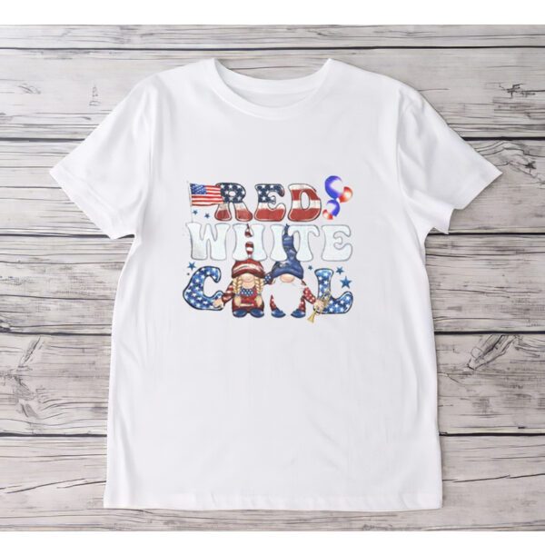 Red White Cool With Gnomies 4th Of July T-ShirtS