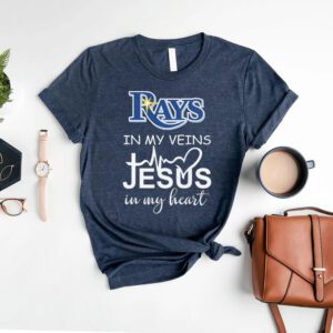 Tampa Bay Rays Logo 2023 In My Veins Jesus In My Heart shirt