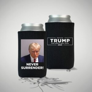 Trump 2024 Never Surrender Beverage Cooler Black