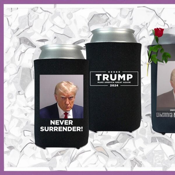 Trump 2024 Never Surrender Beverage Coolers Black