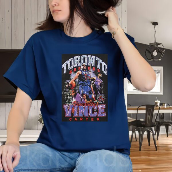 Vince Carter Toronto Raptors Mitchell Ness Hardwood Classics Bling Concert Player tShirt