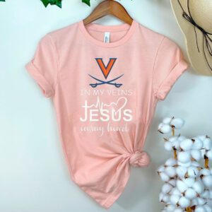 Virginia Cavaliers Logo 2023 In My Veins Jesus In My Heart shirts