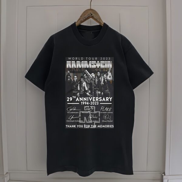 World Tour 2023 Rammstein 29th Anniversary 1994 – 2023 Thank You For The Memories T-Shirt