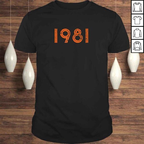 1981 Shirt Retro Birthday 80's Gift