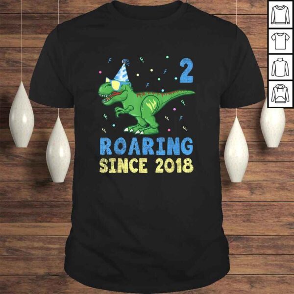 2 Year Old Shirt 2nd Birthday Boy Toddler Dinosaur Kids TShirt