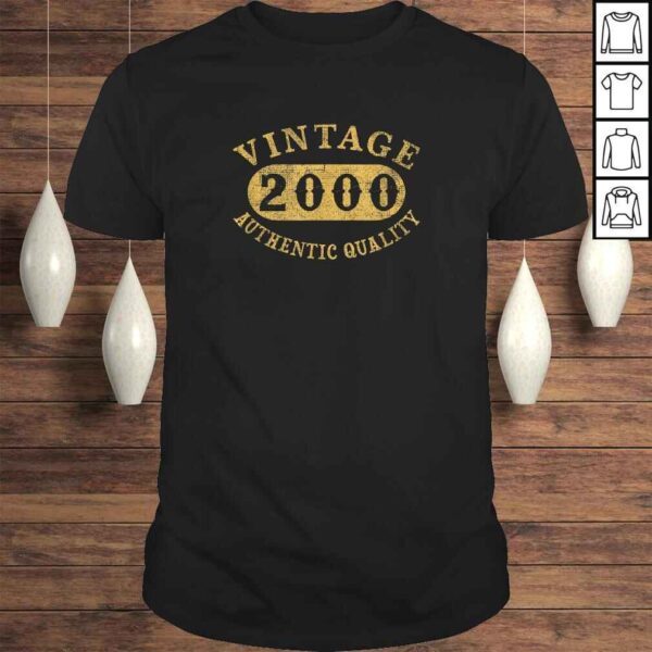 20 years old 20th Birthday Anniversary Gift Vintage 2000 TShirt