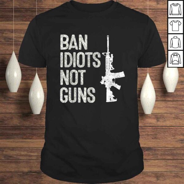 2A 2nd Amendment 2A Pro-Gun AR15 Ban Idiots Not Guns V-Neck T-Shirt