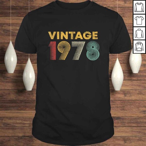 42nd Birthday Gift Idea Vintage 1978 Men Women Shirt