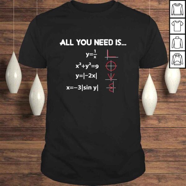 All You Need Is Love - Math Equation Shirt for Math Lovers