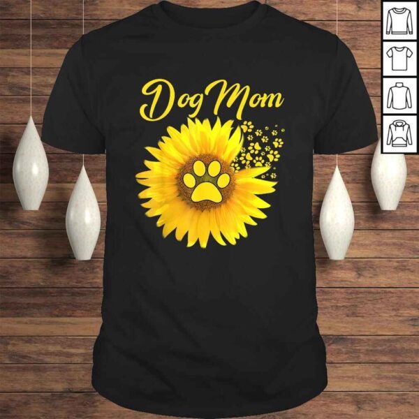 Amazing Dog Mom Sunflower Dog Paw Shirt