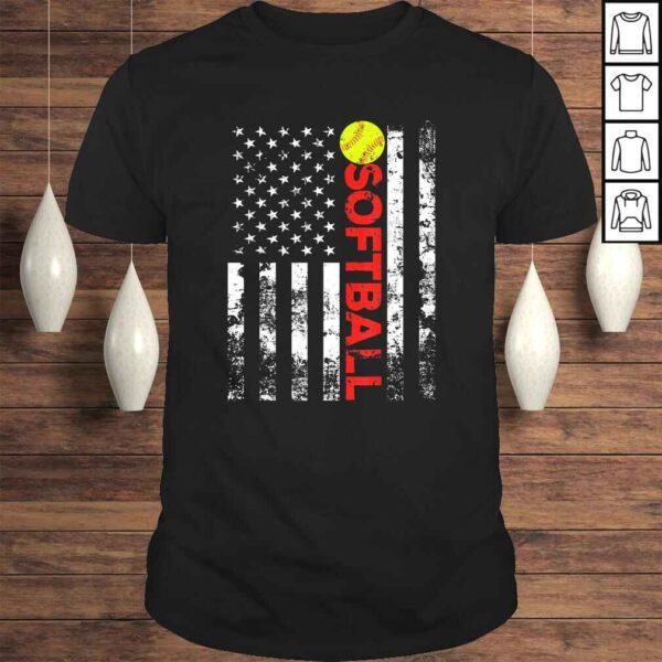 American Flag Softball Team Shirt