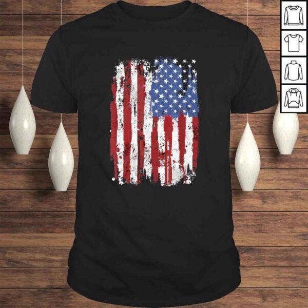 American Flag USA United States Of America US 4th Of July V-Neck T-Shirt