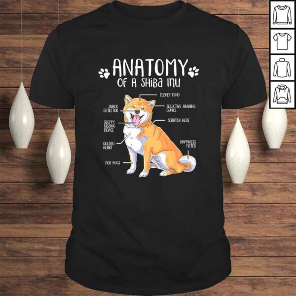 Anatomy Shiba Inu Dog Lover Tee T-Shirt