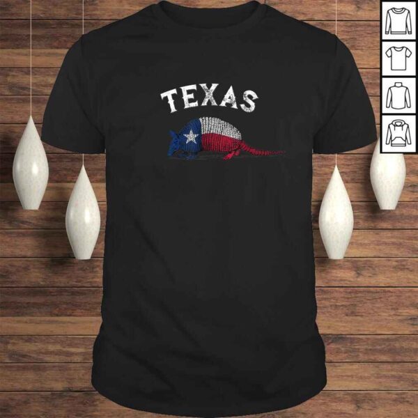 Armadillo Texas Flag T-shirt