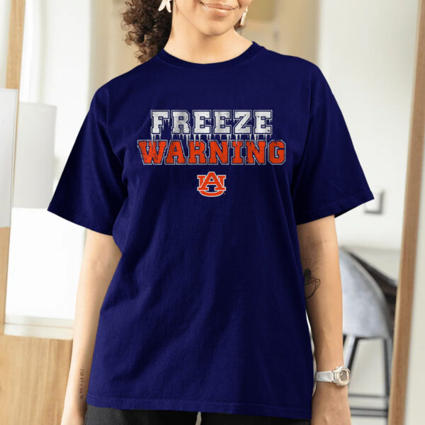 Auburn Tigers with this stylish Auburn Football Freeze Warning T-Shirtt