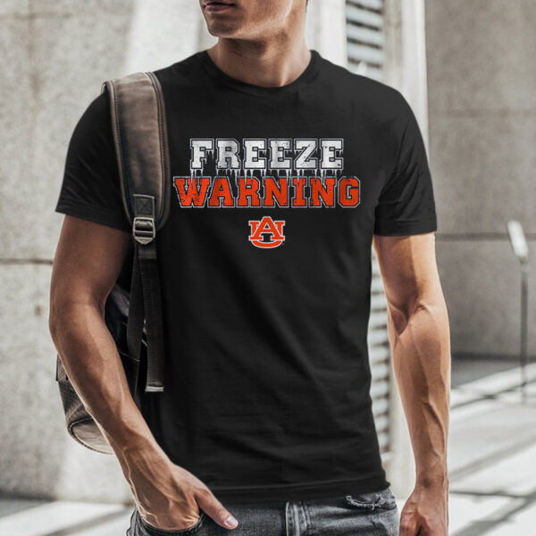 Auburn Tigers with this stylish Auburn Football Freeze Warning TShirt