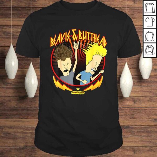 Beavis and Butthead Metal Colors Rock Out Graphic Shirt