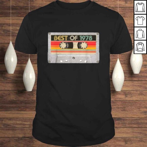 Best Of 1978 42nd Birthday Gifts Cassette Tape Vintage Tee Shirt