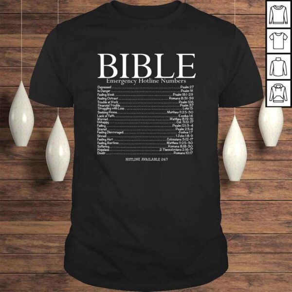 Bible Emergency Hotline Numbers Shirt, Bible Verse Gift TShirt