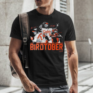 Birdtober Adley Rutschman Gunnar Henderson Cedric Mullins Baltimore Orioles TShirt